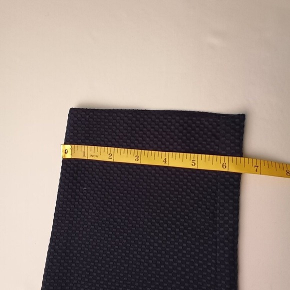 Ann Klein Pants Size 2 Mid Rise Slim Leg Navy Blue Color Textured - Picture 9 of 9